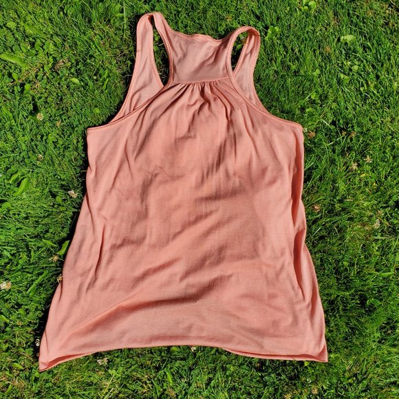 You Grow Girl Pink Coral Racerback Tank in Medium/Large - Picture 2 of 2
